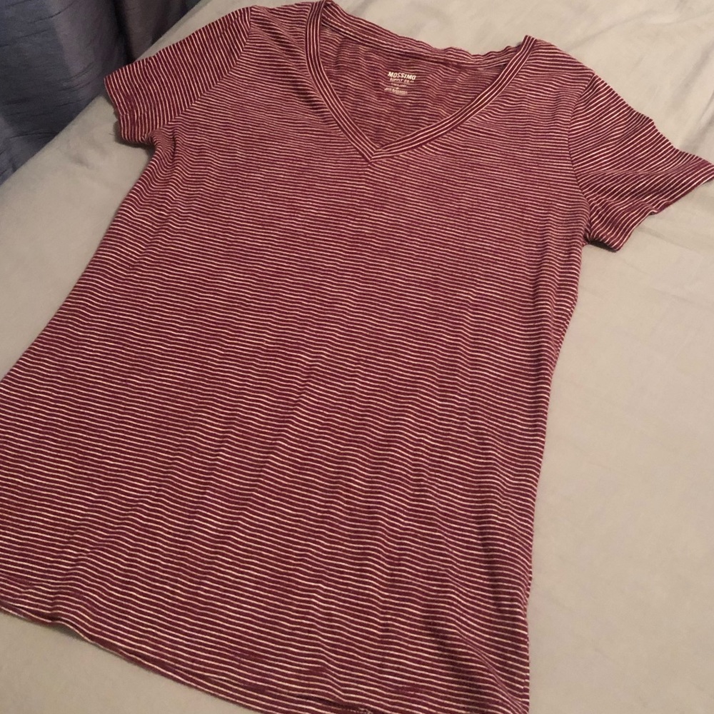 Mossimo medium maroon white stripes